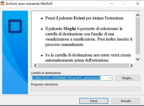 archivio autoestraente